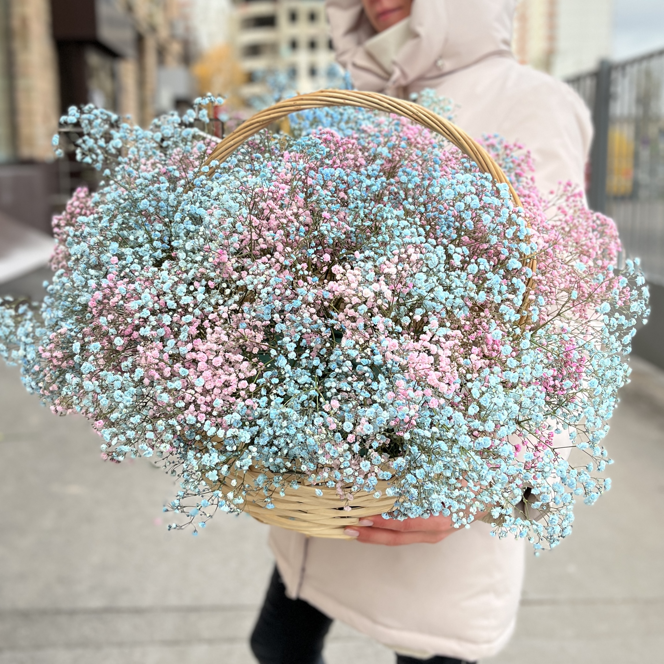 Корзина на Гендер Пати 25 гипсофил